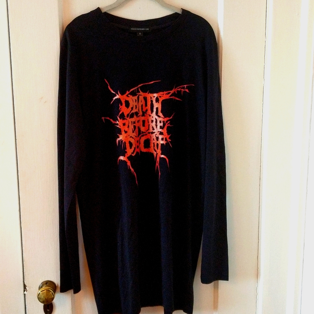 STOLEN GIRLFRIENDS CLUB Death Before Decaf Tee Dress